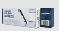 Gembird Ramię biurkowe na jeden monitor z portami USB,          regulowane,  od 17 do 32 cali, obciążenie do 9kg