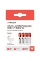 Verbatim Akumulatory AAA USB-C 500 mAh 750mWh 4 szt + kabel USB-C