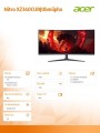 Acer Monitor 34 cale Nitro XZ340CURJ0bmiiphx VA 120Hz
