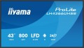 IIYAMA Monitor  profesjonalny 43 cale LH4366UHSB-B1AG 4K, VA, A14, 800cd, 4000:1, 6,5ms,2xHDMI, USB-C, RJ45, 2xUSB, 2x10W, WiFi, iiSignage2, RAM: 4GB,