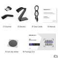 Qoltec Bezprzewodowy czytnik kodów kreskowych 1D 2D + stojak na skaner |QR | EAN | USB