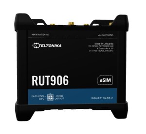 TELTONIKA Router RUT906 4G LTE RS232/RS485, 4G LTE (Cat 4), 3G, 2G, DUAL SIM, RS232/RS485, GNSS, NTRIP