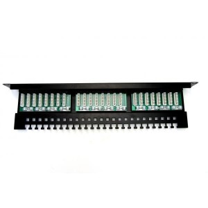 Digitus Patch panel 19" 24 porty, kat.5e, U/UTP, 1U, wspornik kablowy, czarny (kompletny)