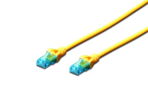 Digitus Patch cord U/UTP kat.5e PVC 5m żółty