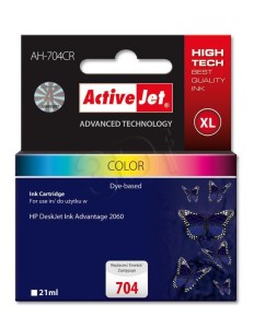 Tusz ActiveJet AH-704CR kolorowy do drukarki HP - zamiennik HP nr 704 CN693AE