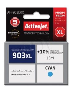 Tusz ActiveJet AH-903CRX Cyan do drukarki HP - zamiennik HP 903XL T6M03AE