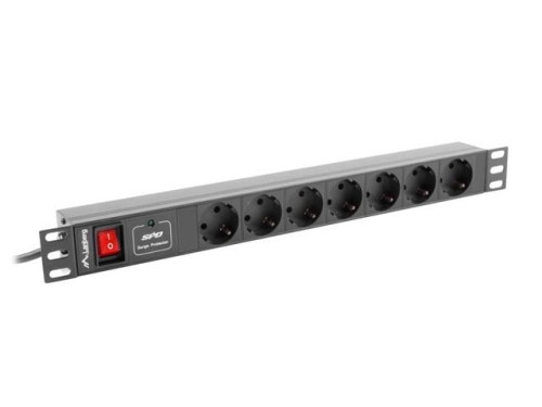LANBERG Listwa zasilająca Rack PDU 1U 7x Schuko 2m 10A czarna