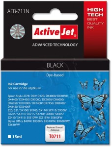 Tusz ActiveJet AEB-711N Czarny do drukarki Epson T0711