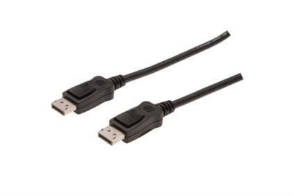 ASSMANN Kabel połączeniowy DisplayPort 1.2 z zatrzaskami Typ DP/DP M/M czarny 2m