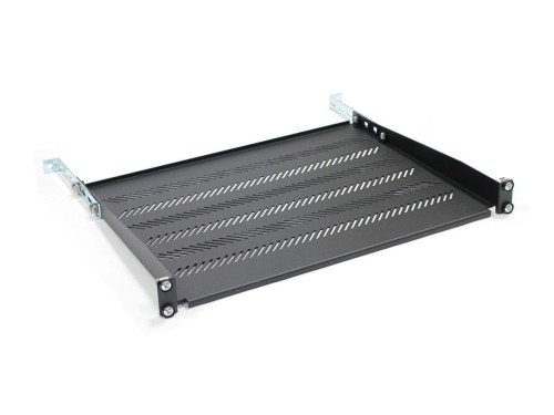 ASSMANN Półka do szaf 350mm 19" 483x350mm 1U czarna z regulacją i podporą