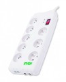 EVER Listwa Home  2M USB  8 gniazd Filtrująca