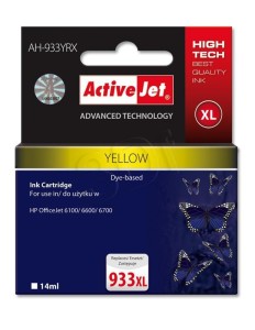 Tusz ActiveJet AH-933YRX yellow do drukarki HP - zamiennik HP nr 933XL CN056AE