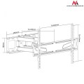 Maclean Uchwyt do telewizora 37-70" 45kg uniwersalny MC-723 B czarny max vesa 600x400