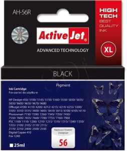 Tusz ActiveJet AH-56R czarny do drukarki HP - zamiennik HP nr 56 C6656AE