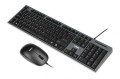 iBOX Zestaw przewodowa klawiatura + mysz IKMS606W czarny