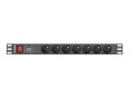 LANBERG Listwa zasilająca Rack PDU 1U 7x PL 2m 10A czarna