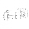 ART Uchwyt do TV LCD/LED 10-27" 15KG AR-82 regulacja pion/poziom 28cm