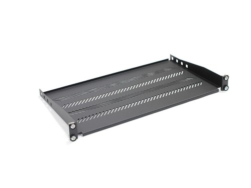 ASSMANN Półka do szaf 250mm 19" 483x250mm 1U czarna z regulacją i podporą