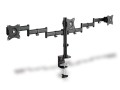 Digitus Stojak biurkowy potrójny z zaciskiem, 3xLCD, max. 27", max. obciążenie 8kg, uchylno-obrotowy 360°