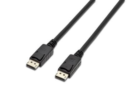 ASSMANN Kabel połączeniowy DisplayPort 1.1a z zatrzaskami Typ DP/DP M/M czarny 10m