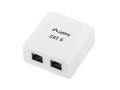 LANBERG Gniazdo natynkowe 2x RJ45 Kat.6 białe