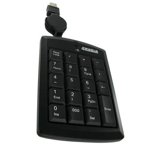 4world Klawiatura numeryczna USB ze zwijanym kablem