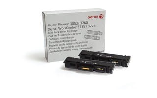 Xerox Toner dwupak BLACK  2x3.0k  do Phaser3052/3260 WC3215/3225
