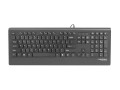NATEC Klawiatura BARRACUDA Slim Czarna USB