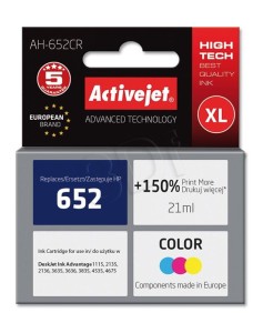 Tusz ActiveJet AH-652CR trójkolorowy do drukarki HP (zamiennik HP 652 F6V24AE) Premium, +150% drukuj więcej niż OEM