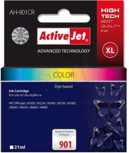 Tusz ActiveJet AH-901CR  kolorowy do drukarki HP - zamiennik HP nr 901 CC656AE