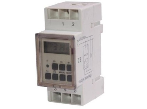 Maclean Timer programator MCE09 na szyne DIN 3600W                                    Włącznik / wyłącznik c