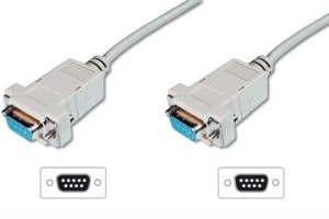 Digitus Kabel połączeniowy RS232 null-modem Typ DSUB9/DSUB9 Ż/Ż 1,8m szary