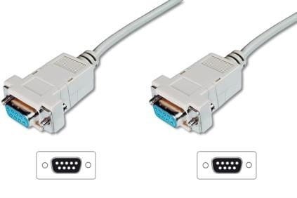ASSMANN Kabel połączeniowy RS232 null-modem Typ DSUB9/DSUB9 Ż/Ż beżowy 1,8m