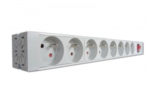 Digitus Listwa zasilająca PDU 19" RACK 8xTyp E, 1.8m 1xSchuko, 16A, wł./wył., aluminiowa