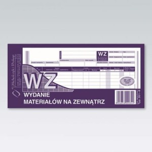 WZ wydanie materiałów z zewnątrz 1/3 A4 351-8