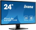 IIYAMA 24'' X2481HS-B1 SLIM AMVA+, HDMI, DVI, 6 ms, Głośniki