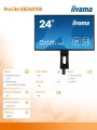 IIYAMA 24'' XB2481HS-B1 SLIM AMVA+, HDMI, DVI, PIVOT, Głośniki