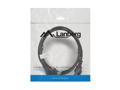 LANBERG Kabel zasilający CEE 7/7 - IEC 320 C13 1.8M czarny